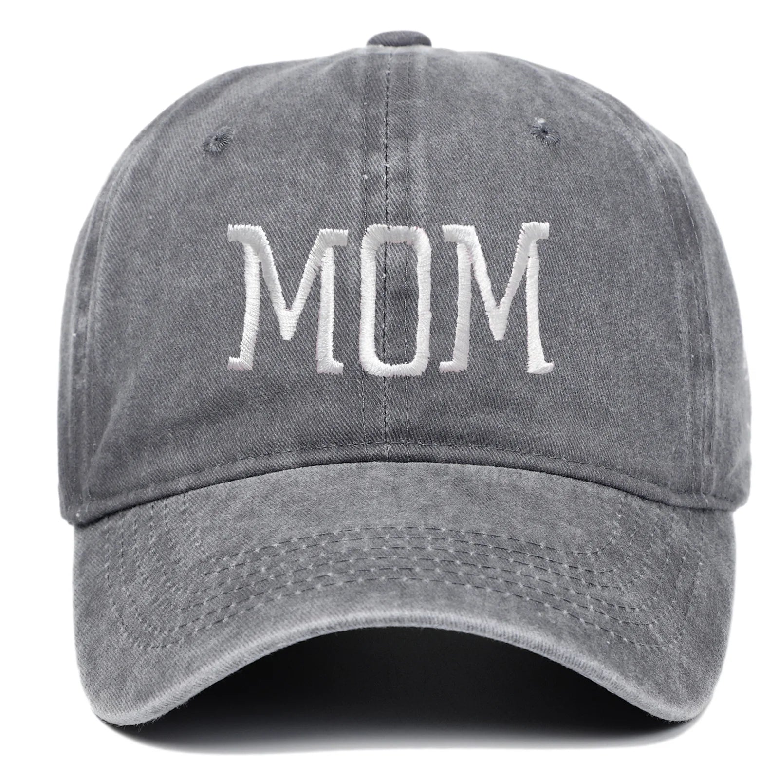 Mom and Dad letter embroidered baseball cap washed retro duckbill cap Father's Day Mother's Day best gift