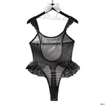 Load image into Gallery viewer, Mesh Shapewear Bodysuit – Ruffled See Through Lingerie
