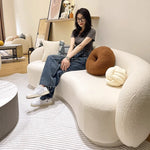 Load image into Gallery viewer, L-Shaped Lamb Wool Sofa – Nordic Modern Corner Comfort
