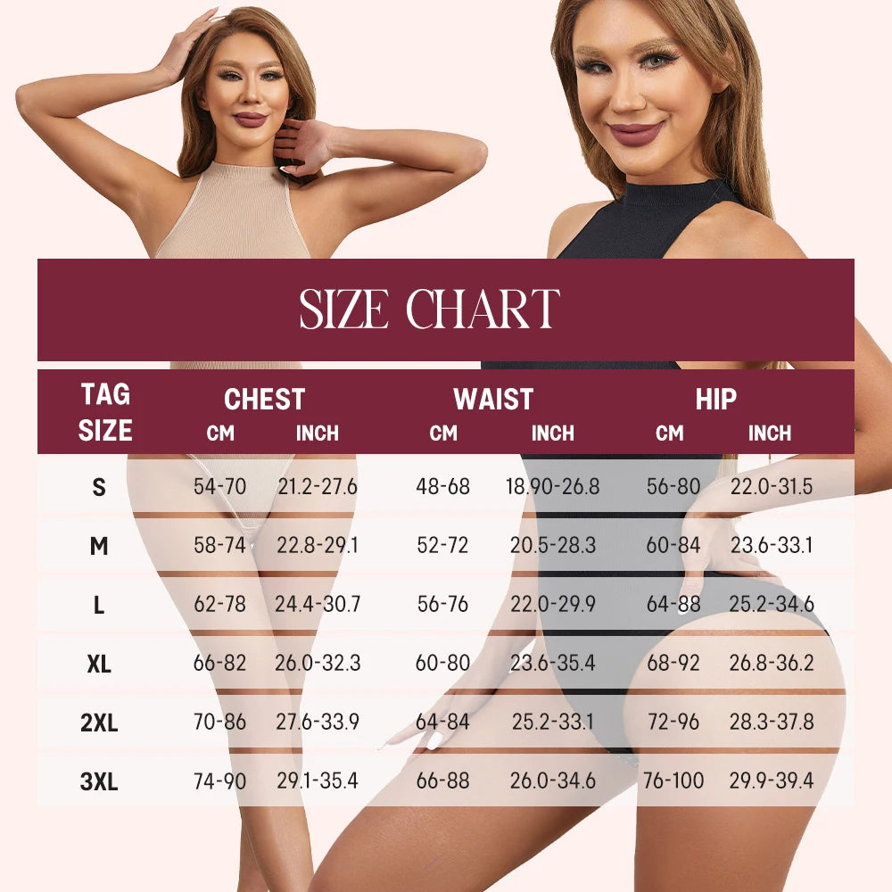 Round Neck Body Shaper Bodysuit Waist & Hip Enhancer