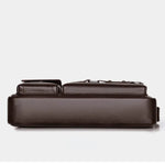 Load image into Gallery viewer, Men’s PU Leather Satchel – Rivet Detail Crossbody Bag
