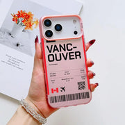 Canadian Flight Ticket Phone Case | OWNLUXE