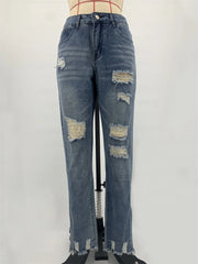 Broken Denim Pants | OWNLUXE