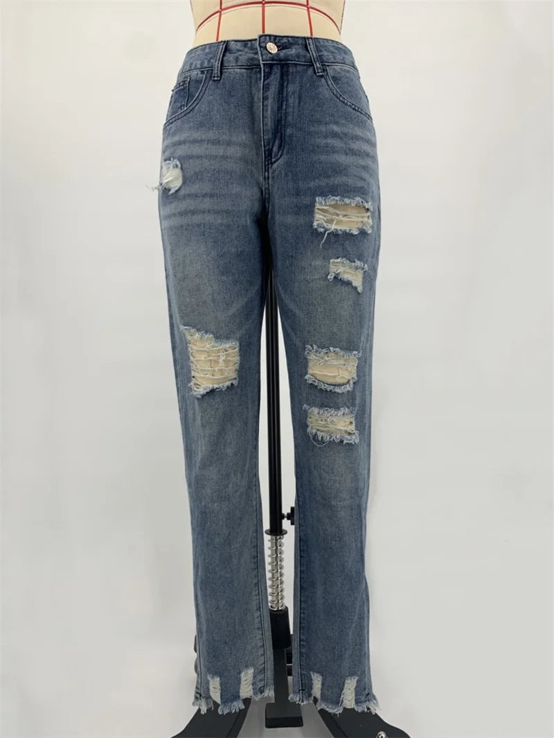 Women's Denim Pants (Black) | OWNLUXE