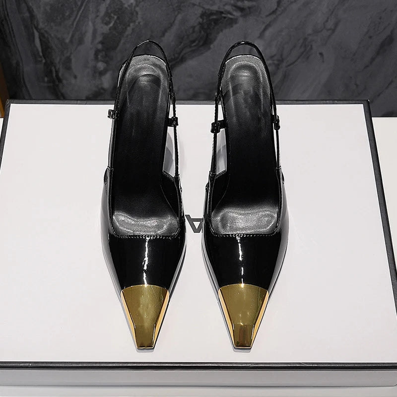 Women's Closed Toe Stiletto Leather Heels | OWNLUXE