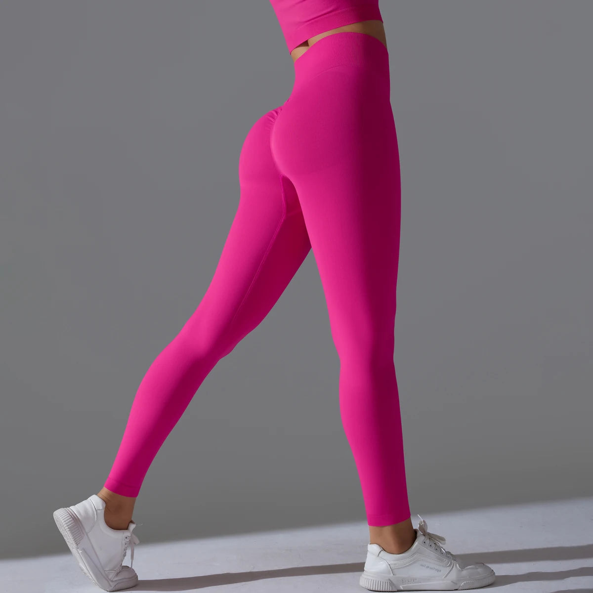 Women's High-Waisted Seamless Ankle-Length Booty Lifting Leggings