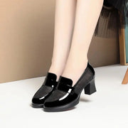 Women's Gladiator Square-Heel Pumps with Platform