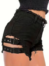 Women's Adjustable Denim Mini Shorts | OWNLUXE