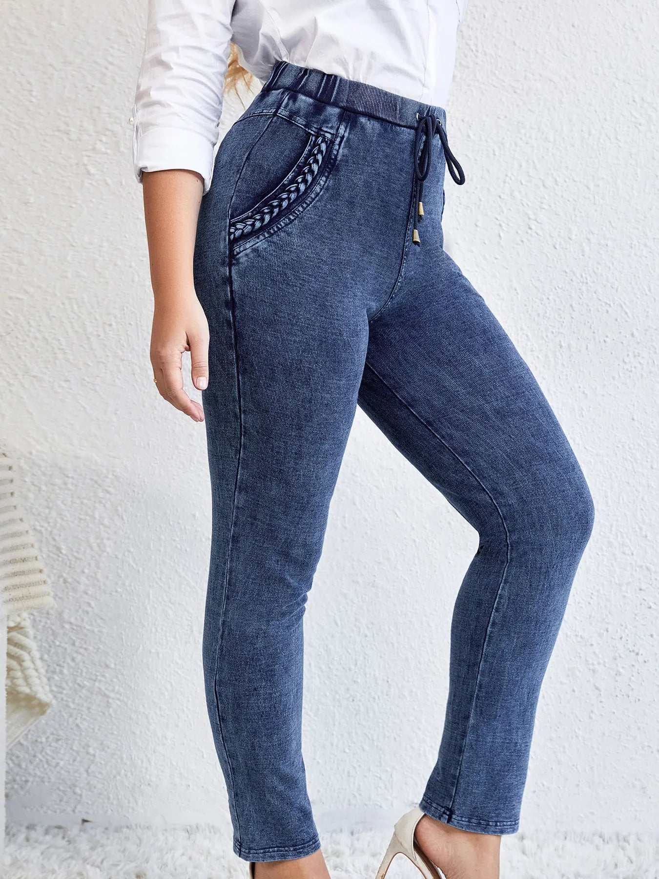 Women's Plus Size Knitted Pants - Spring & Autumn Fashion Trousers
