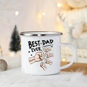 World’s Best Dad Ceramic Coffee Mug 11 oz, Black Handle