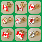 Canada Map Flag National Emblem Brooch - Lapel Pin Badge for Clothing & Official Use