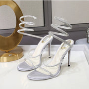 Satin Gladiator Platform Heels for Statement Nights