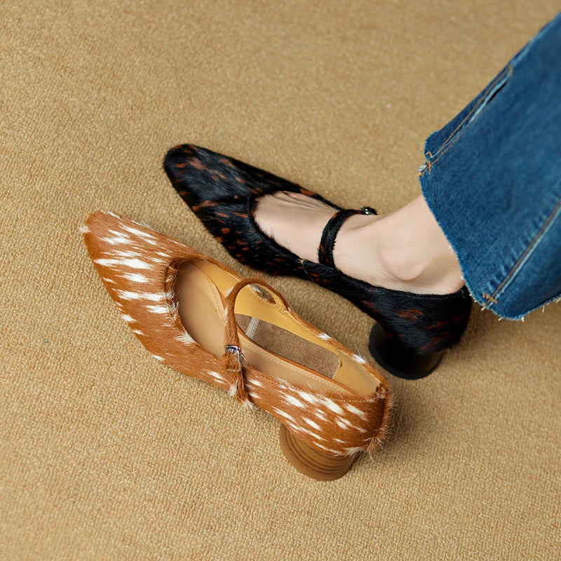 Women's Pointed Toe Leather Flats – Shop at OWNLUXE