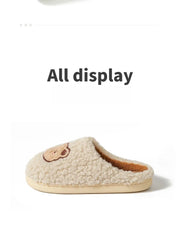 Cute Bear Fluffy Slippers – Warm Plush House Shoes