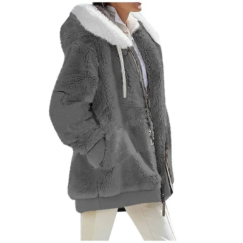 Hooded Zip-Up Coat | OWNLUXE