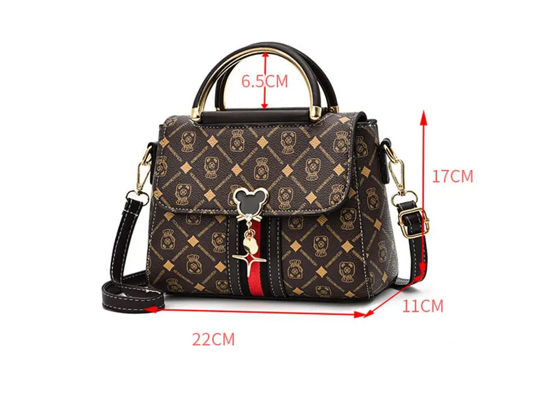 Luxury Designer Shoulder Bag - Women's Printed Monogram Tote Handbag