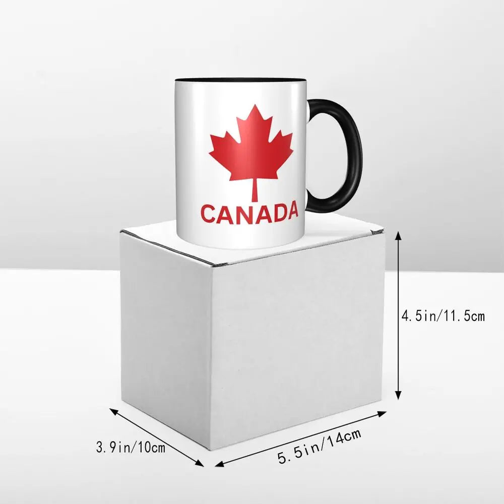 Canada Canadian Maple Leaf Roundel Mug Funny Ceramic Coffee Cups Tea Mugs Milk Cup Drinkware Gift for Friends