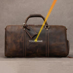 Load image into Gallery viewer, Vintage Leather Travel Duffle – 100% Cowhide | Sac de Voyage en Cuir Véritable
