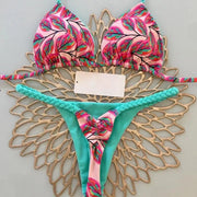 Leopard Print Printed Thong Bikini Set | OWNLUXE