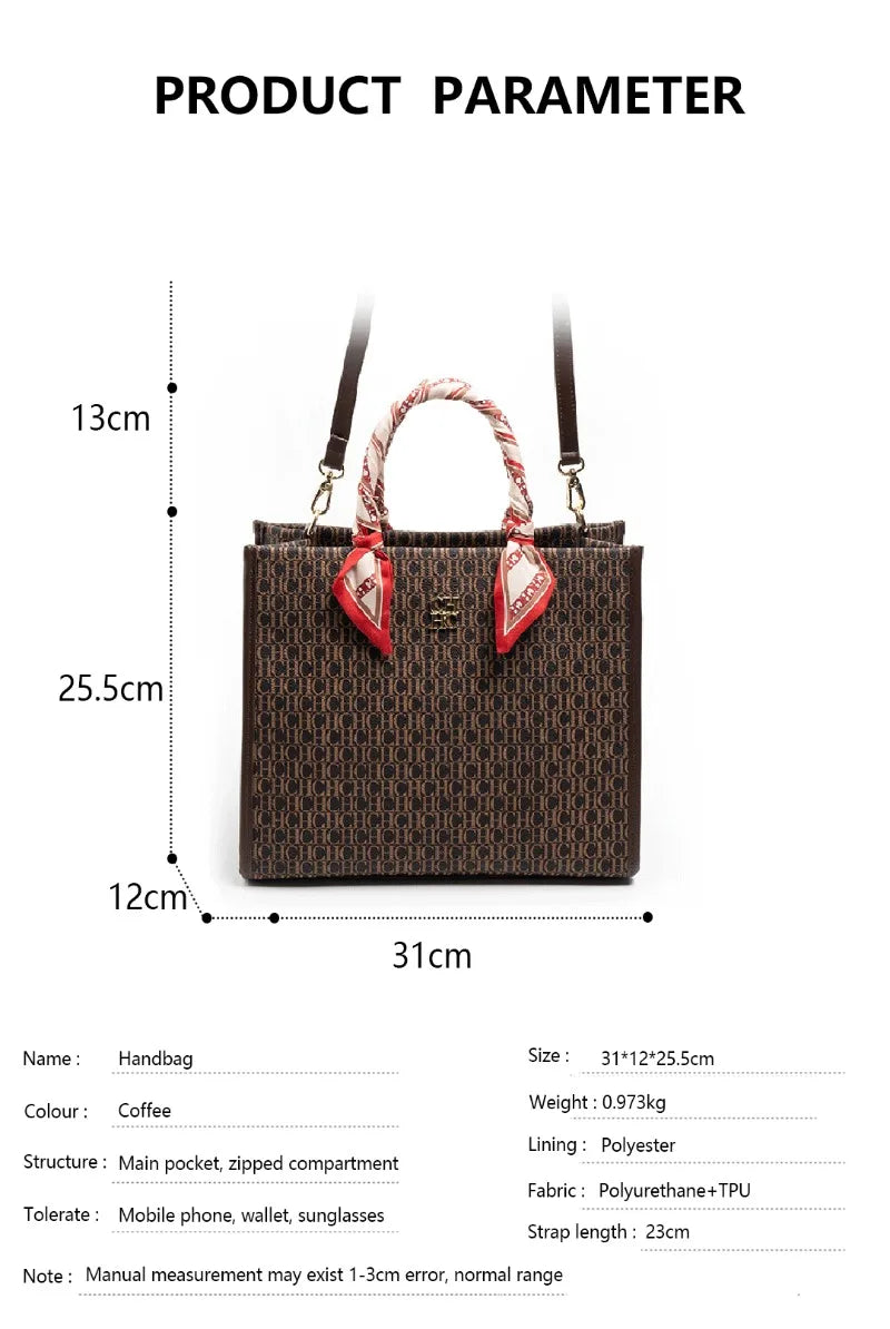 Carolina Herrera Letter Print Large Capacity Tote Bag | OWNLUXE