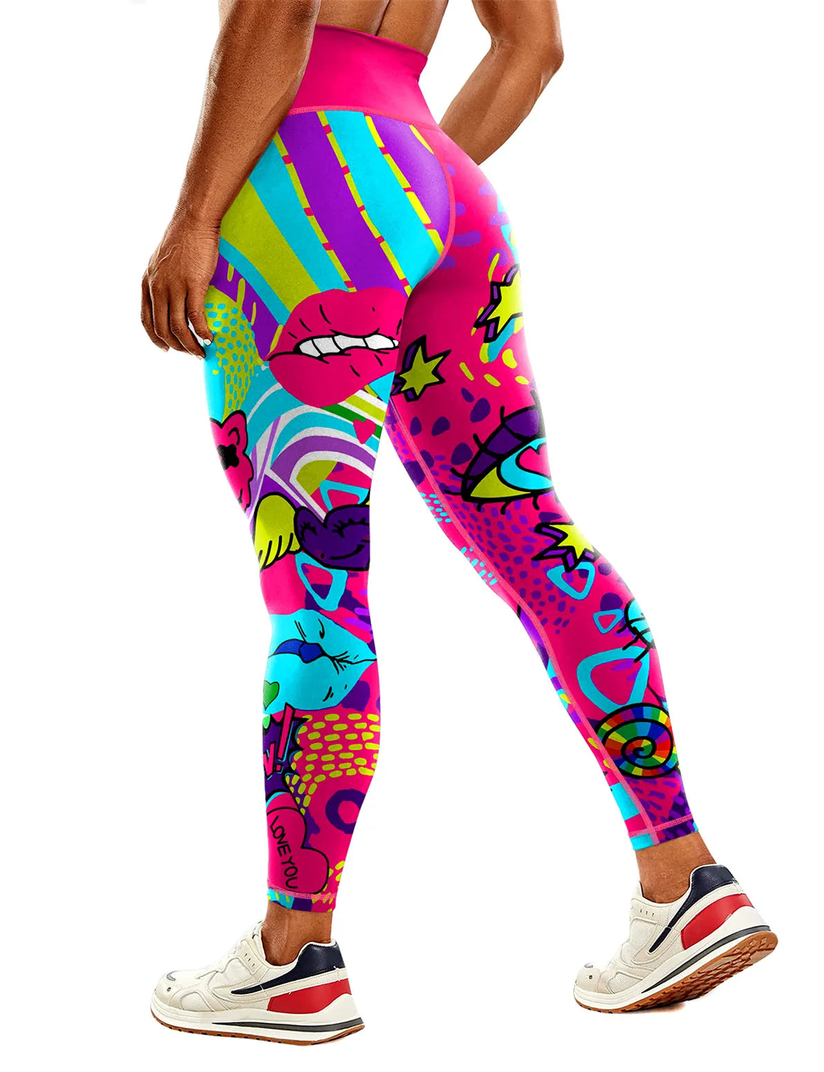 Seamless High-waisted Nude Felling Printed Pants Women's | OWNLUXE