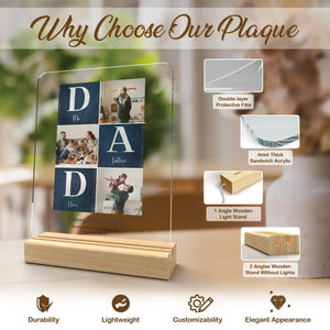 Father's Day Acrylic Photo Frame – Celebrate Dad in Style | Cadre Photo en Acrylique Fête des Pères – Honorez Papa avec Style