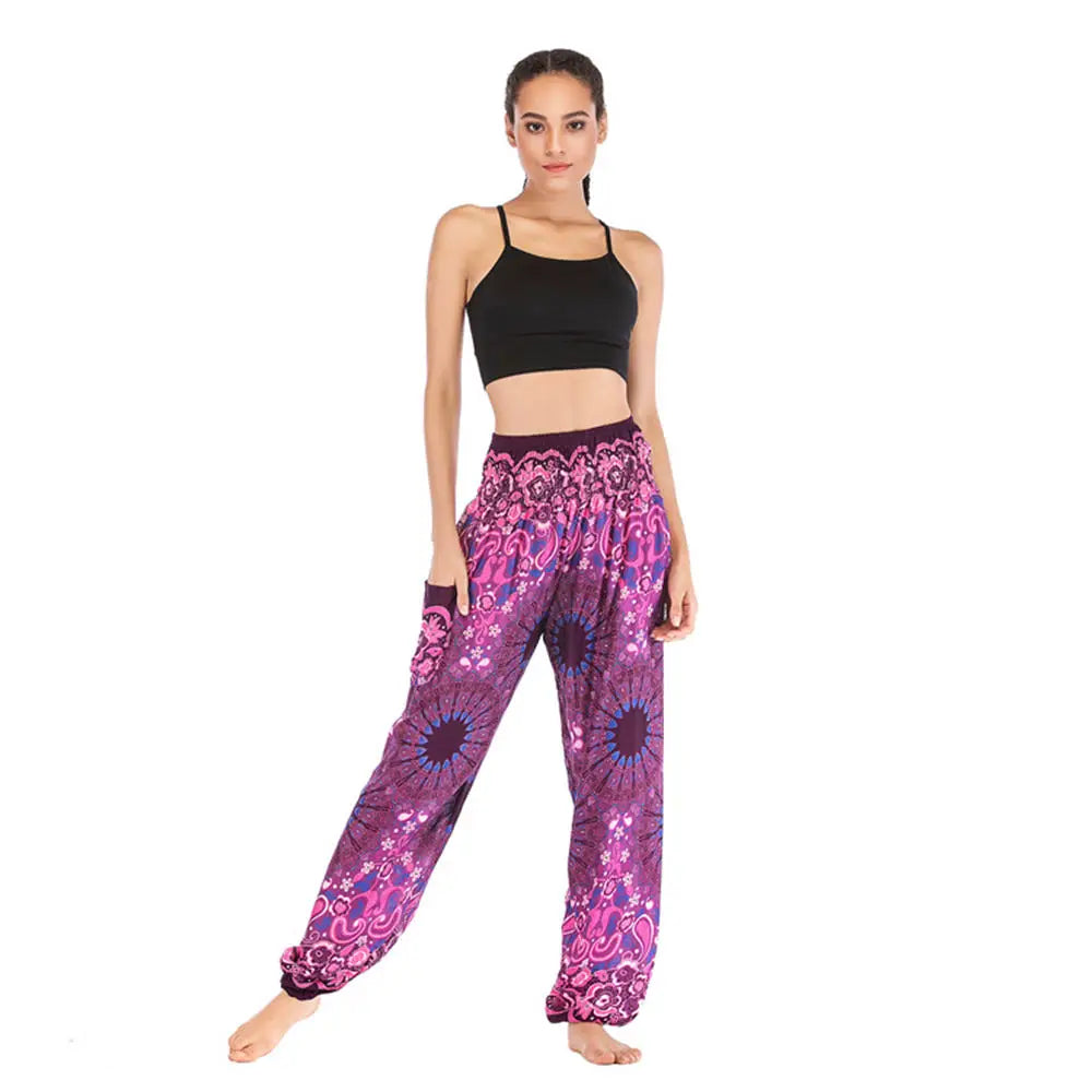Women’s High-Waist Floral Bloomers – Loose, Lightweight & Boho