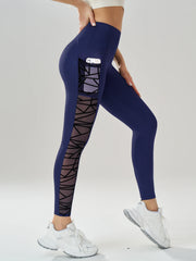 Mesh Yoga Patchwork High-Waist Leggings | OWNLUXE