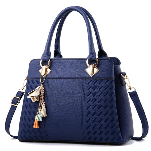 Embroidered Soft Satchel Bag – Elegant Everyday Handbag
