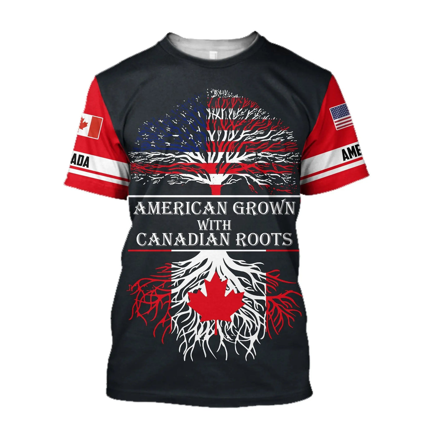 Canada Flag Graphic T-Shirt – 3D Print Oversized Tee | OWNLUXE