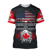 Canada Flag Graphic T-Shirt – 3D Print Oversized Tee | OWNLUXE