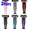 Striped Stockings Japanese Socks (3Pairs-Red Blue Pu) | OWNLUXE