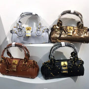 Vintage Lock Design Tote Bag Luxury Women's Handbag Underarm Bag Women's Large Boston Hobo Bag Fashion Texture Business Handbag