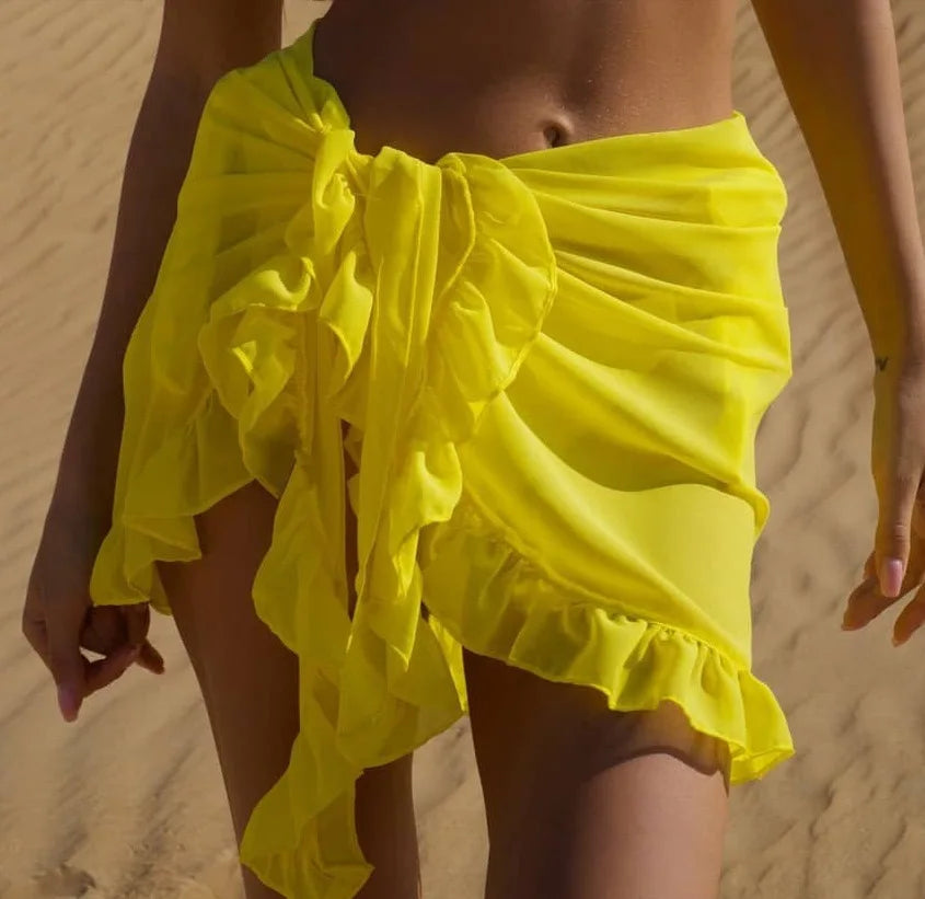 Ruffle Swim Cover-Up | OWNLUXE
