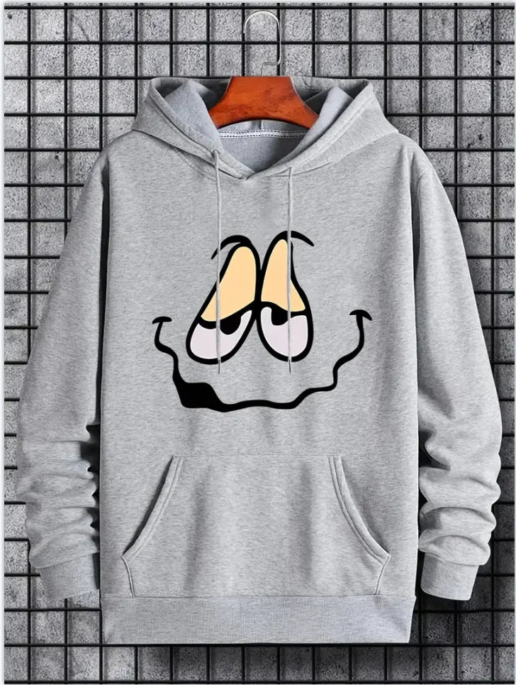 Maple Leaf Canada Print Hoodie – Pullover Sweatshirt with Kangaroo Pocket