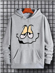 Maple Leaf Canada Print Hoodie - Men's Casual Pullover Sweatshirt