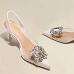 Load image into Gallery viewer, Spring and Autumn Fashion New Sexy Banquet Comfortable Crystal Transparent Solid Color Pointed Toe Women&#39;s High Heels
