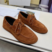 Women's Round Toe Leather Retro Loafers – Shop at OWNLUXE