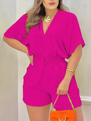 V-Neck Jumpsuit | OWNLUXE