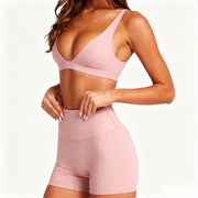 Push-Up High-Waist Sports Bra & Shorts Set – Shop at OWNLUXE