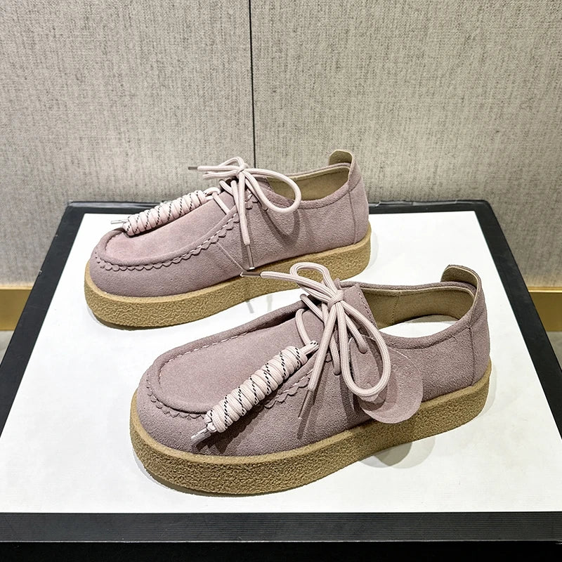 Women's Lace Leather Loafers (Khaki) – Shop at OWNLUXE