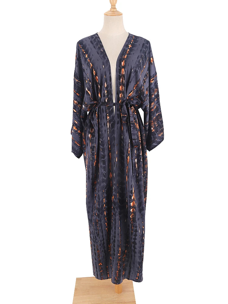Tie-Dye Printed Boho Swim Cover-Up | OWNLUXE