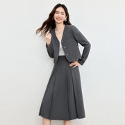 Women's Grey Skirt Jacket | OWNLUXE
