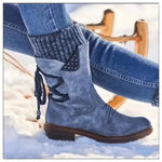 Load image into Gallery viewer, Women’s Mid-Calf Martin Winter Snow Boots with Heel
