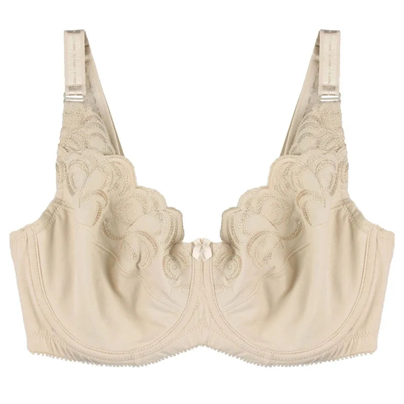 Embroidered Underwire Extended-Size Bralette | OWNLUXE