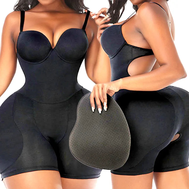 Padded Hip Enhancer Bodysuit Butt Lifter Shapewear