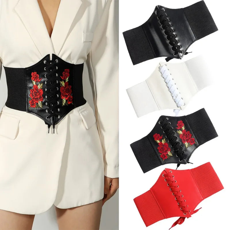 Women's High Waist Leather Waist Trainer (Black) | OWNLUXE