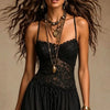 Women's V-Neck Halter Lace Jumpsuit | OWNLUXE