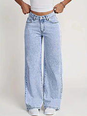 Relaxed Wide-Leg Denim Pants | OWNLUXE
