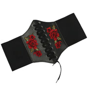Women's High Waist Leather Waist Trainer (Black) | OWNLUXE